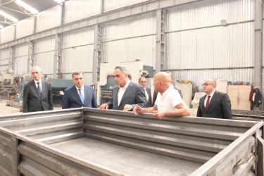 Goranboyda sənaye və istehsal müəssisələrinin fəaliyyətinə baxış keçirildi