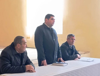 Goranboyda inzibati ərazi dairələri üzrə nümayəndələrin hesabat məruzləri dinlənildi