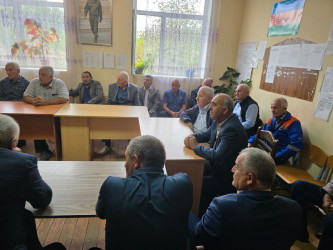 Goranboy rayonunda müasir suvarma sistemlərinin tətbiqi ilə bağlı Qaramusalı kəndində maarifləndirici görüş keçirildi
