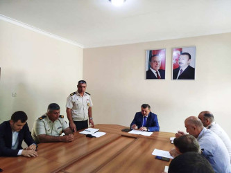 Goranboy rayon İcra Hakimiyyətində İxrac Neft və Qaz Boru Kəmərlərinin Təhlükəsizliyi üzrə komissiyanın növbəti iclası keçirildi