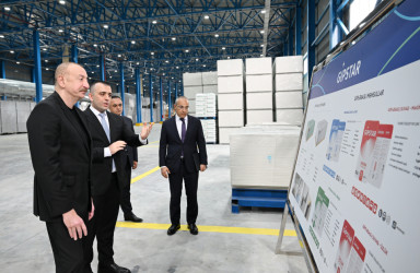 Prezident İlham Əliyev iyunun 23-də Goranboy rayonunda “Konstralab Industries” QSC-nin tikinti materialları istehsalı müəssisəsinin açılışında iştirak edib.