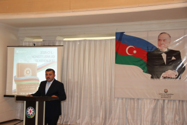 Goranboyda, “Konstitusiya və Suverenlik ili“ çərçivəsində, “Milli mədəniyyətimiz Ulu Öndər Heydər Əliyev ideyalarından güc alır“ mövzusunda tədbir keçirildi
