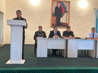 Goranboyda “Mülki müdafiə hazırlığının təşkil olunması, təbii fəlakət və texnogen qəzalar zamanı davranış qaydaları” mövzusunda maarifləndirici tədbir keçirildi.