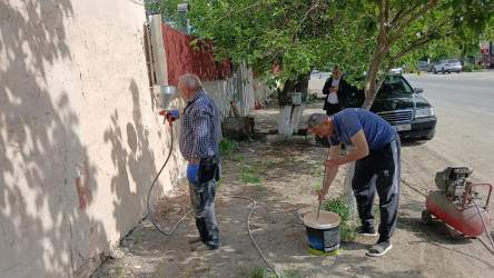 Goranboyda “Şəhərsalma və Memarlıq İli” və beynəlxalq velosiped yarışına hazırlıq işləri çərçivəsində ümumrayon iməcliyi davam etdirilir