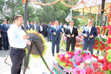 Goranboyda  Vətən müharibəsi şəhidi Həsrətov Elməddin Sərdar oğlunun məzarı ziyarət olundu, xatirəsi anıldı.