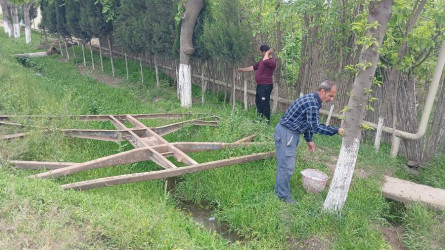 Goranboyda “Şəhərsalma və Memarlıq ili” və beynəlxalq veloyarışa hazırlıq çərçivəsində abadlıq işləri davam etdirilir