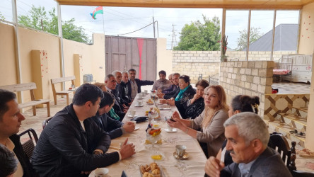 “Konstitusiya və Suverenlik İli” ilə bağlı, Dəliməmmədlidə şəhid ailələri ilə görüş keçirildi