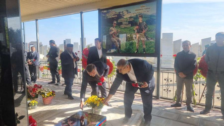 Buzluq  kəndindən Vətən Müharibəsi şəhidi  Vüsal Nağıyevin ildönümündə məzarı ziyarət olundu.