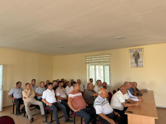 Goranboyda Dövlət Proqramının icrası çərçivəsində müasir suvarma sistemlərinin tətbiqinin və artırılmasının təşviqi istiqamətində maarifləndirici tədbir keçirildi