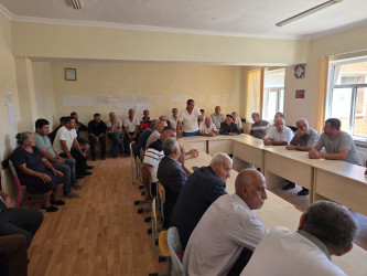 Goranboyda Dövlət Proqramının icrası çərçivəsində müasir suvarma sistemlərinin tətbiqi mövzusunda maarifləndirici görüş keçirildi