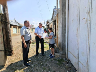 Goranboyda Qurban bayramı mübasibətilə  verilən bayram sovqatları 600 ailəni əhatə edir