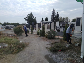 Goranboyda, 27 sentyabr Anım günü ilə bağlı,  qəbirstanlıqlarda, xiyabanlarda iməcilik təşkil olundu, təmizlik işləri aparıldı.