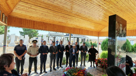 Goranboyda şəhidlərin ildönümü ilə bağlı məzarlarının ziyarəti davam edir