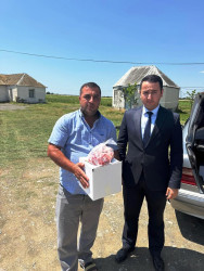 Goranboyda Qurban bayramı mübasibətilə  verilən bayram sovqatları 600 ailəni əhatə edir