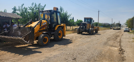 Səfikürddə kənd tam orta məktəbinə gedən əsas avtomobil yoluna asafalt çəkilməsi işlərinə start verildi