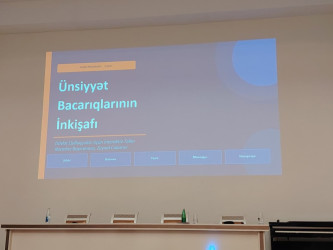 Goranboyda “Ünsiyyət bacarıqlarının inkişafı" mövzusunda təlim keçirildi