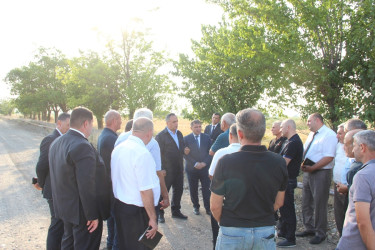 Goranboyda icra başçısı yolun cari təmirindən sonrakı vəziyyətinə baxış keçirdi