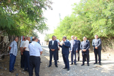 Goranboyda qəzalı körpünün mövcud vəziyyətinə yerində baxış keçirildi