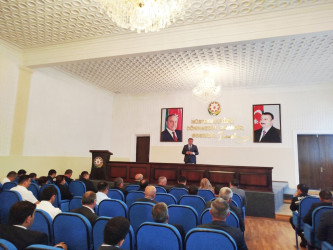 Goranboy rayonunda Məhərrəmlik ayı, Aşura günü və dini mərasimlərin təşkili ilə bağlı yaradılmış qərargahın iclası keçirildi