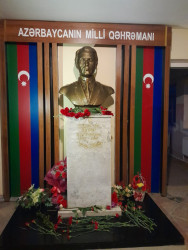 Goranboyda şəhid Milli Qəhrəman Fərəcov Ənvər Səyyad oğlunun il dönümü ilə bağlı məzarı ziyarət olundu