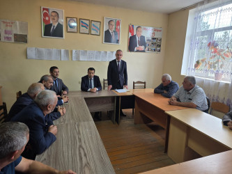 Goranboy rayonunda müasir suvarma sistemlərinin tətbiqi ilə bağlı Qaramusalı kəndində maarifləndirici görüş keçirildi