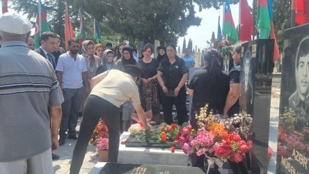 Qaradağlı kəndindən şəhid Abdullayev Firdovsinin 1-ci ildönümü ilə bağlı məzarı ziyarət edildi
