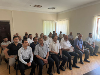 Goranboyda “Konstitusiya və Suverenlik İli” çərçivəsində “Su ehtiyatlarının ədalətli bölüşdürülməsi və kəndin suveren inkişafı” mövzusunda tədbir keçirildi