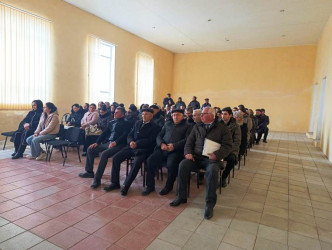 Goranboyda inzibati ərazi dairələri üzrə nümayəndələrin hesabat məruzləri dinlənildi