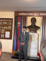 Goranboyda şəhid Milli Qəhrəman Fərəcov Ənvər Səyyad oğlunun il dönümü ilə bağlı məzarı ziyarət olundu