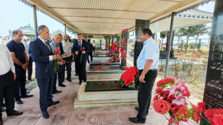 Goranboy rayon Xanqərvənd kənd qəbirstanlığında şəhidlərimizin məzarları ziyarət olundu
