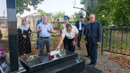 Goranboyda Milli Qəhrəman Məhəmməd Həsənovun doğum günü ilə bağlı məzarı ziyarət olundu