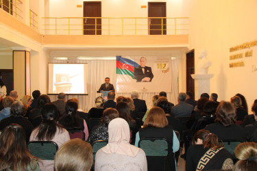 Goranboyda, “Konstitusiya və Suverenlik ili“ çərçivəsində, “Milli mədəniyyətimiz Ulu Öndər Heydər Əliyev ideyalarından güc alır“ mövzusunda tədbir keçirildi