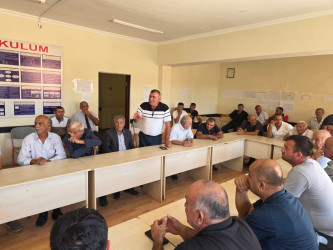 Goranboyda Dövlət Proqramının icrası çərçivəsində müasir suvarma sistemlərinin tətbiqi mövzusunda maarifləndirici görüş keçirildi