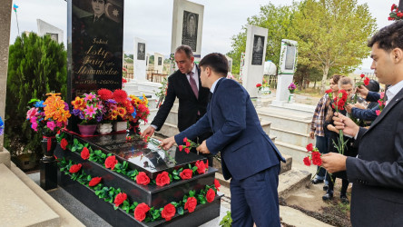 Goranboyda şəhidlərin ildönümü ilə bağlı məzarları ziyarəti davam edir