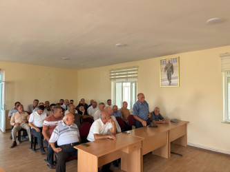 Goranboyda Dövlət Proqramının icrası çərçivəsində müasir suvarma sistemlərinin tətbiqinin və artırılmasının təşviqi istiqamətində maarifləndirici tədbir keçirildi