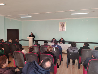 Qızılhacılı qəsəbə inzibati ərazi dairəsi üzrə nümayəndəlikdə hesabat iclası keçirildi