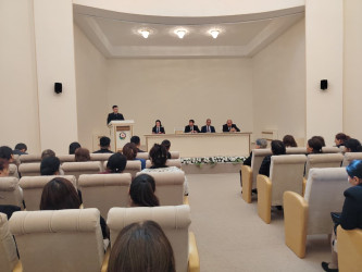 Goranboyda “İnsan hüquq və azadlıqlarının təminatı dövlət siyasətinin əsas prioritetidir” mövzusunda tədbir keçirildi