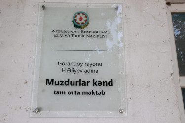 Goranboyda İcra Başçısı Muzdurlar kənd tam orta məktəbində aparılan cari təmir-bərpa işləri ilə yerində tanış oldu.