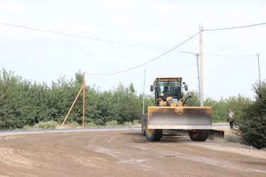Səfikürd kəndində yol infrastrukturunun müasirləşdirilməsi istiqamətində işlər aparılır