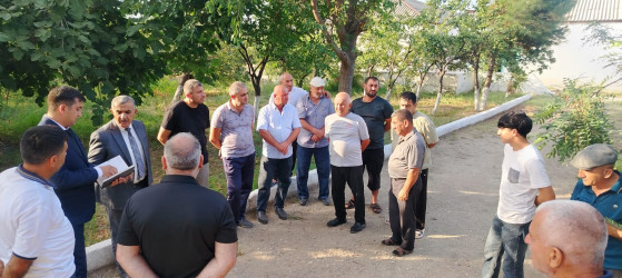 Goranboy rayonunda su ehtiyatlarından səmərəli istifadə olunması ilə bağlı Qazanbulaq qəsəbəsində su istifadəçiləri ilə görüş keçirildi