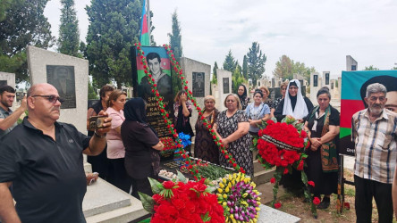 Goranboyda I Qarabağ müharibəsi zamanı itkin düşmüş Şəhid Əhmədov Rauf Əjdər oğlunun 40 mərasimi keçirildi