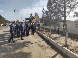 Goranboyda genişmiqyaslı abadlıq-quruculuq işləri davam etdirilir.