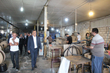Goranboyda sənaye və istehsal müəssisələrinin fəaliyyətinə baxış keçirildi