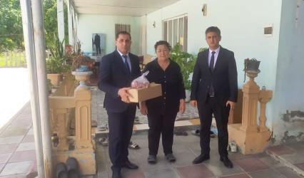 Goranboyda Qurban bayramı münasibətilə şəhid, qazi və aztəminatlı ailələr ziyarət olundu, bayram sovqatları verildi