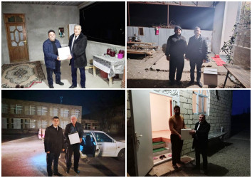 Goranboy rayon İcra Hakimiyyəti tərəfindən rayonda 500-dən çox şəhid, qazi və aztəminatlı ailələrə bayram sovqatları verildi