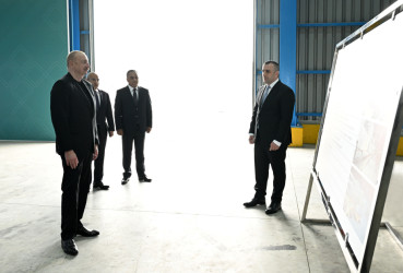 Prezident İlham Əliyev Goranboy rayonunda “Konstralab Industries” QSC-nin açılışında iştirak edib.