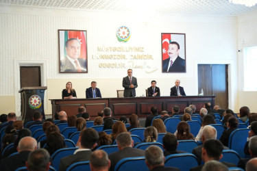 Goranboyda Yeni Azərbaycan Partiyasının VIII Qurultayı ilə bağlı tədbir keçirildi