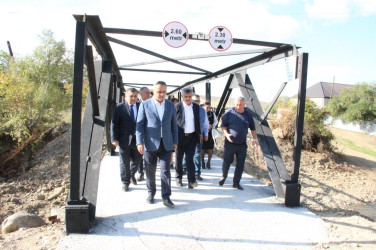 Qarqucaq və Şəfibəyli kəndlərini birləşdirən körpü yenidənqurma işlərindən sonra sakinlərin istifadəsinə verildi