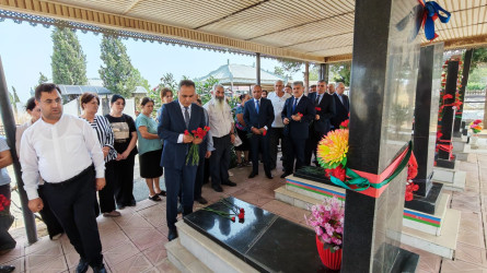 Goranboy rayon Xanqərvənd kənd qəbirstanlığında şəhidlərimizin məzarları ziyarət olundu