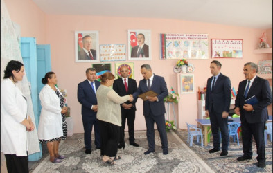 Goranboyda icra başçısı körpələr evi-uşaq bağçasında oldu